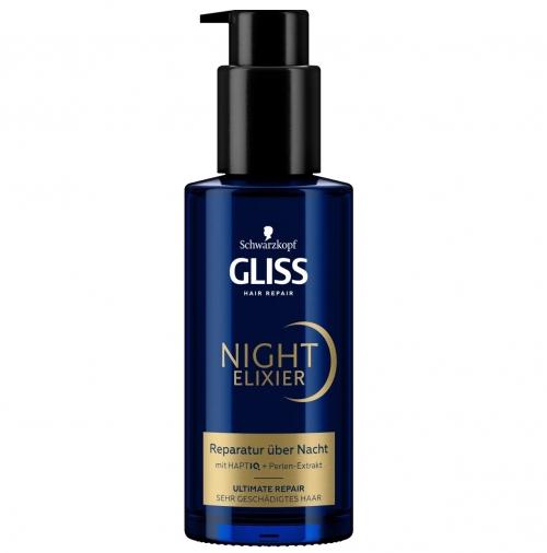 Schwarzkopf Gliss Ultimate Repair Night Elixir Hair Serum 100Ml
