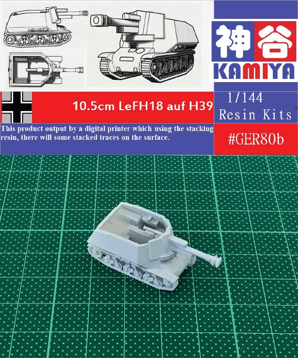 

Military Miniature Series Unfinished WWII German LeFH18 auf H39 Resin Kit World War II Plastic Model Plastic Model GER80B 1/144 10.5cm