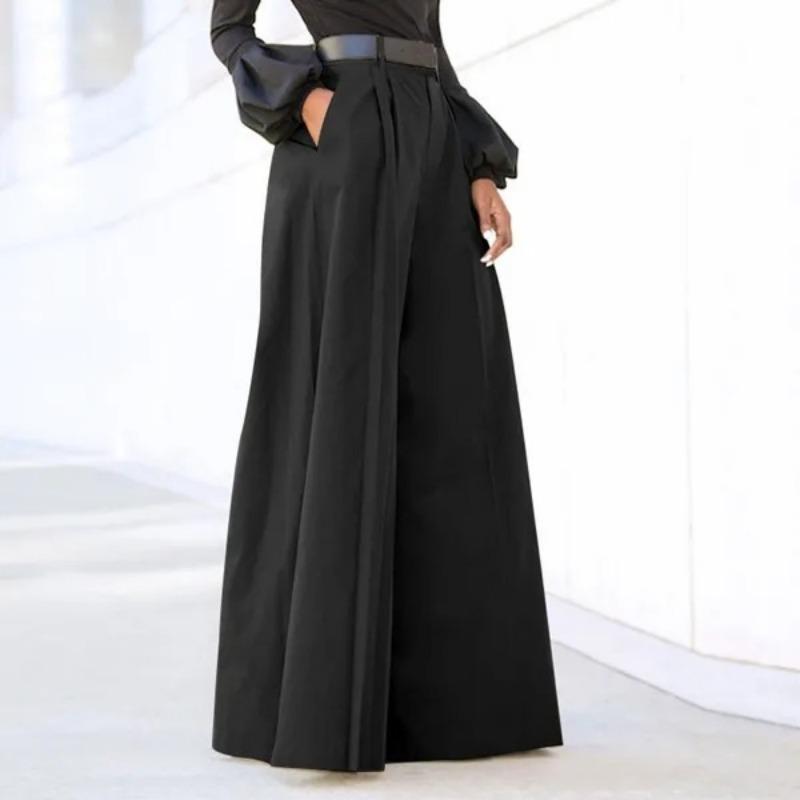 New Women's High Waisted Flared Pants, Fashionable and Elegant Wide Leg Pants