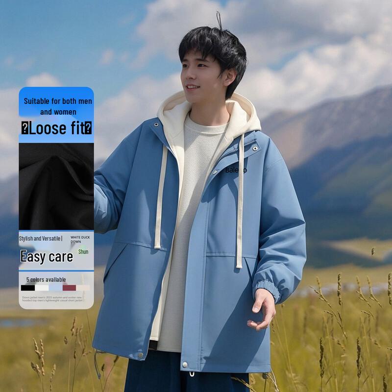 Baleno Men s Fake Two-Piece Hooded Casual Jacket 2XL