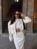 Women Fashion With Pockets Bomber Jacket Coats Vintage Long Sleeve Front Button Casual Female Outerwear Chic Tops
