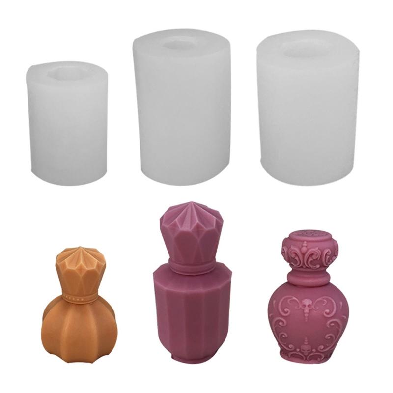 Candle Silicone Mould Tulip Shape Epoxy Resin Mold for Perfume Bottle DIY Candle Making Handmade Crafts Home Decor