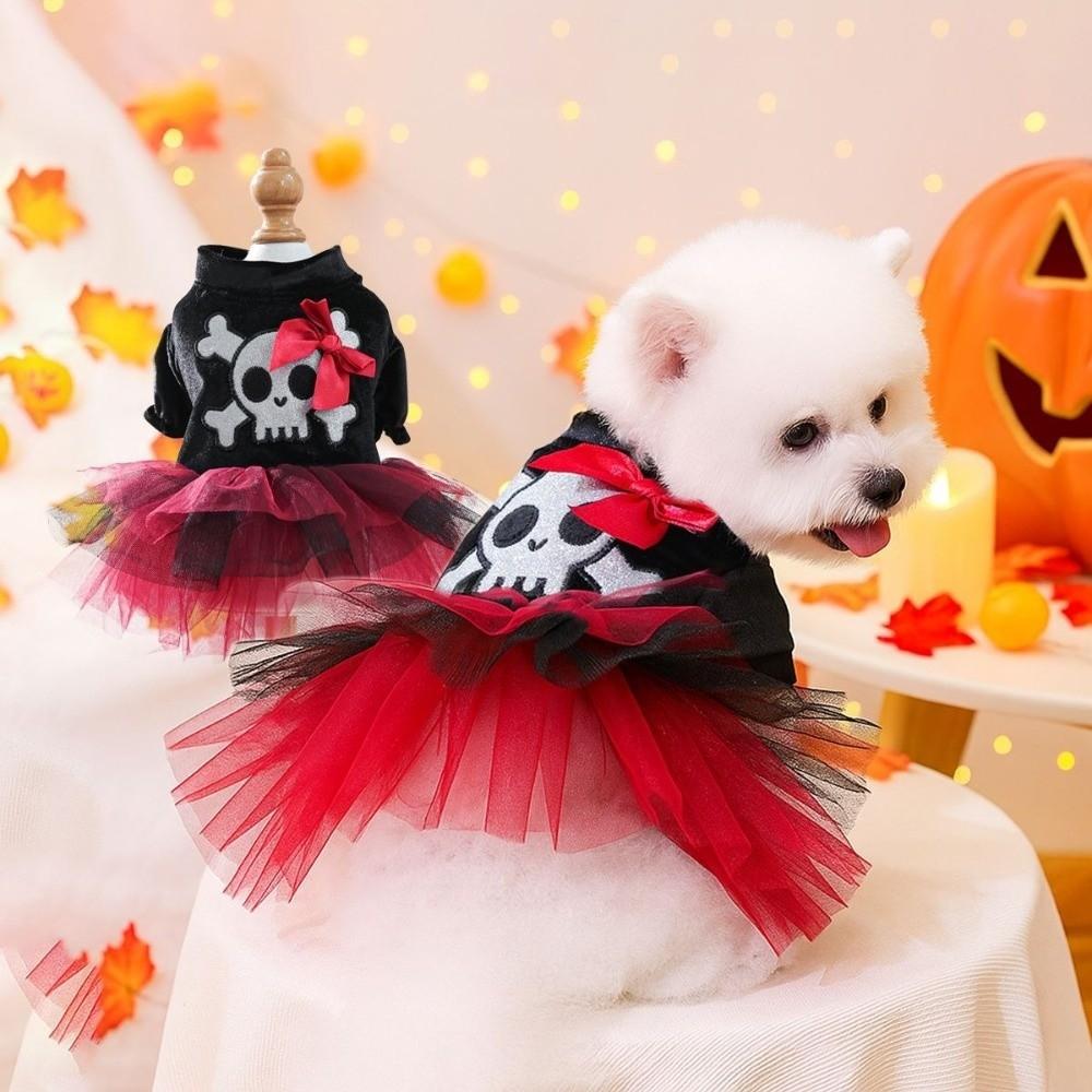 Two Legged Dog Cosplay Dress Breathable Dog Lace Skirt Pet Pirate Skirt  Cosplay Party