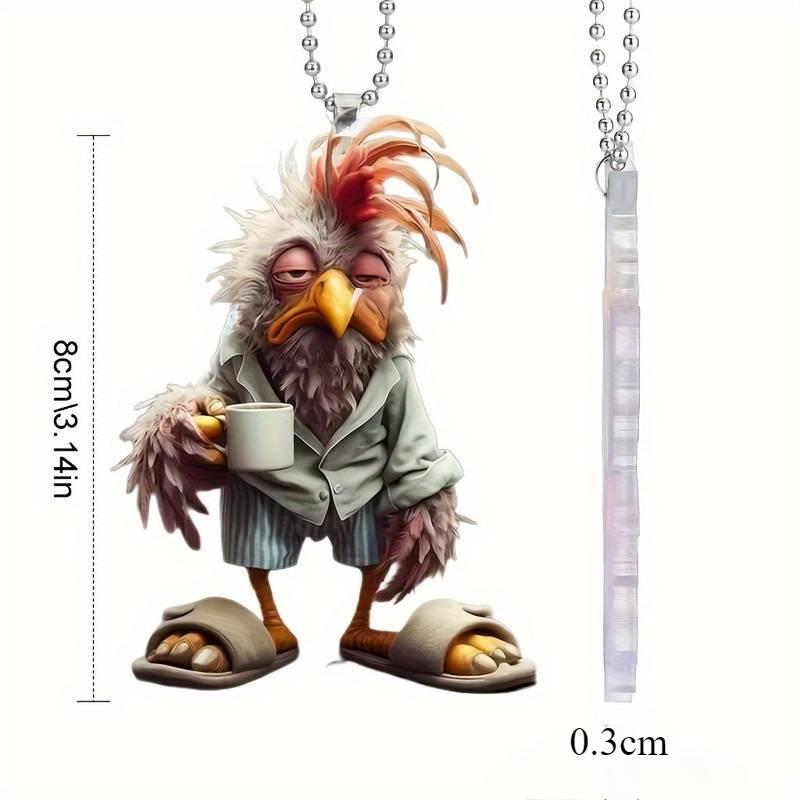 

2D креативний новий курча кулон акриловий плоский 2D салон автомобіля дзеркало заднього виду кулон кулон для прикраси будинку