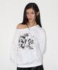 RONRON Urban Off Shoulder Sweatshirt White