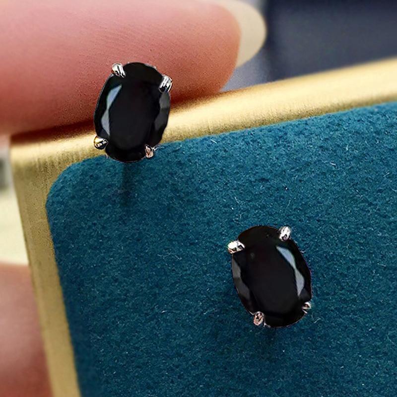 Simple Shiny Oval-shaped CZ Earrings for Female Graceful Lady Versatile Accessories Classical Elegance Women's Jewelry