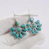 Kingman Turquoise Earring, Birthday Earring, 925 Sterling Silver Earring, Hanging Turquoise Earring, Multi Stone Earring, Handmade Earring