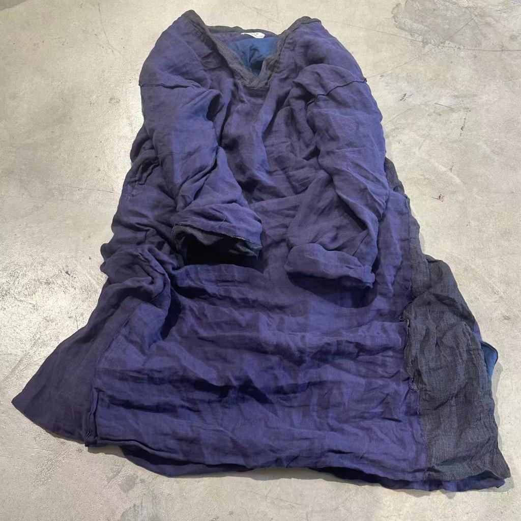 Johnature Woman Winter Personality Color Blocking Dress Niche Vintage Chinese Style Long Sleeves Dress