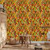 Stained Glass Wallpaper Gold, Orange and Yellow for Living Room and Bedroom 50x1000