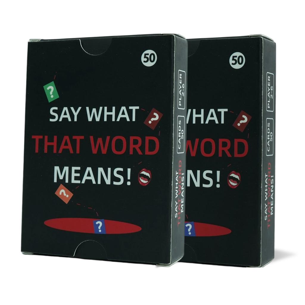 Say What That Word Mean Adult Words Description Tabletop Guessing Game Card for Fun Educational Entertainment