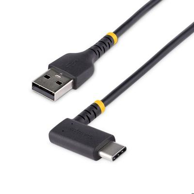 USB A To USB C Cable - StarTech.Com - 15cm - 3A Fast Charging - Aramid Fiber - Black