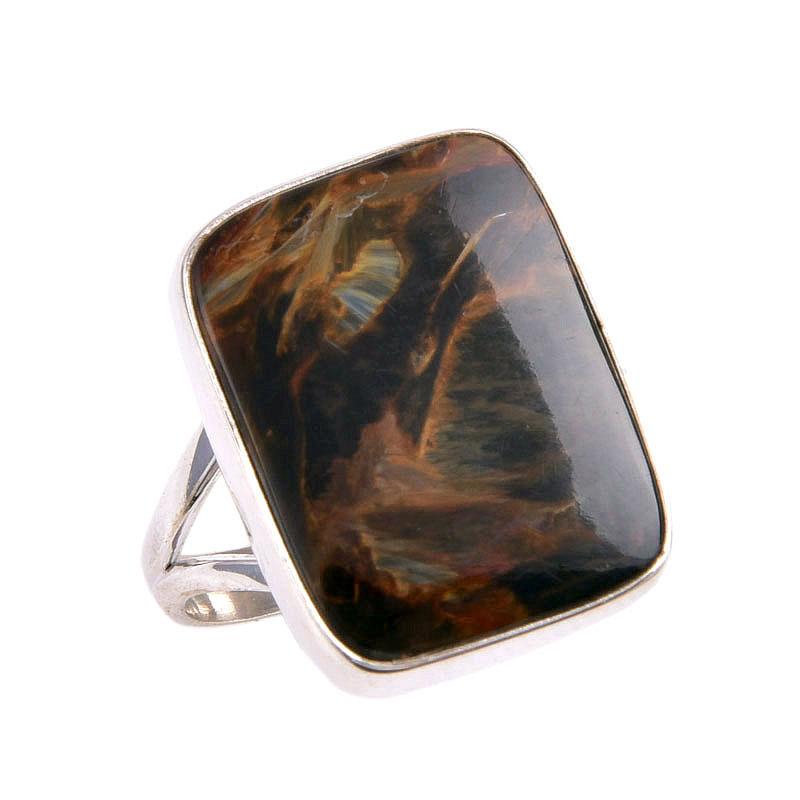 Natural Pietersite Gemstone 925 Solid Sterling Silver Jewelry Ring Size 7.5 s6y83