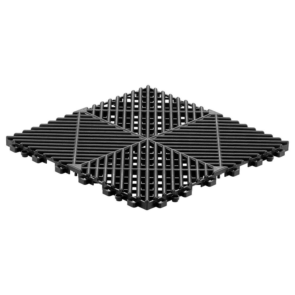 Interlocking Drainage Mats, 310 X 310 Mm, Modular Garage Flooring Tiles, Non-Slip PP Drainage Floor Tiles, Self-Draining, Easy Installation, for