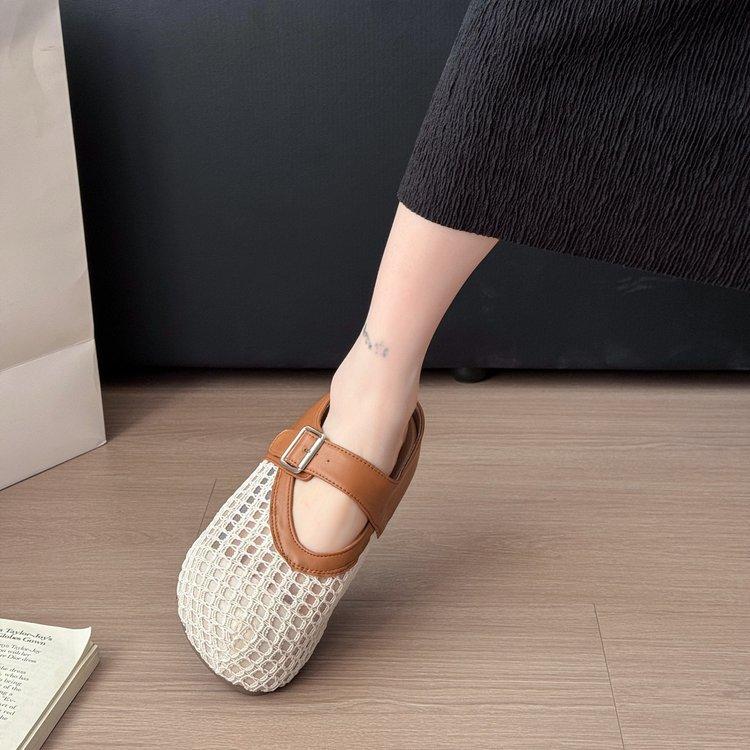 Hohle Hausschuhe Damen 2025 neu vielseitige Tasche Kopf Hausschuhe Damenmode vielseitige Freizeitschuhe