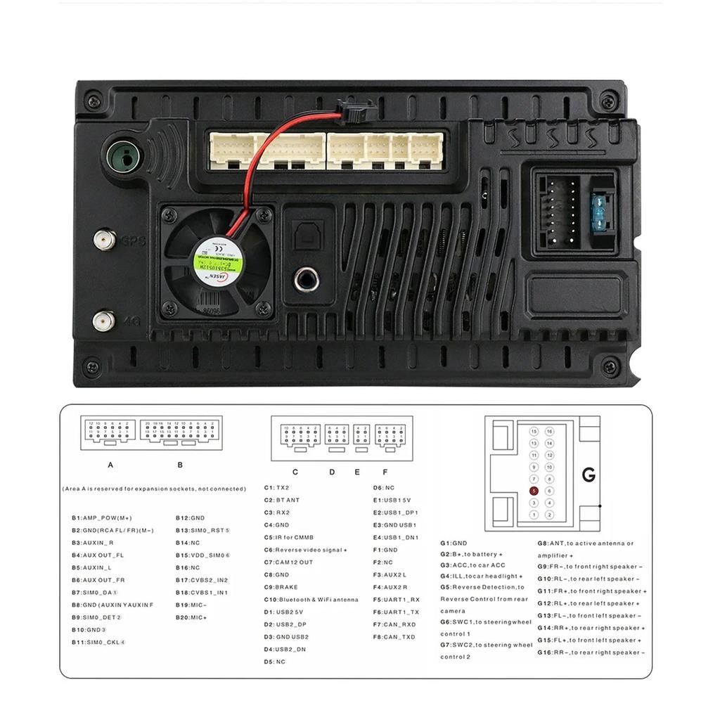 Hizpo2 Din 4G LTE Android 14 10.1" Car Multimedia Player GPS Navigation Support DSP Intelligent Carplay Android Auto for Honda Accord 8 2008-2013 FM