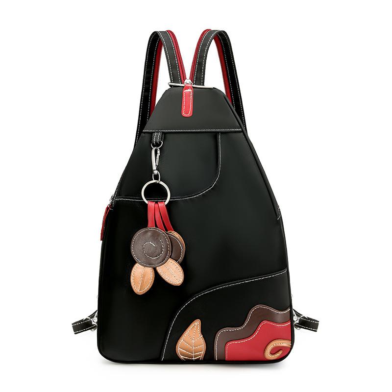 Multifunktionaler Rucksack Colorblock Große Kapazität Retro Brusttasche