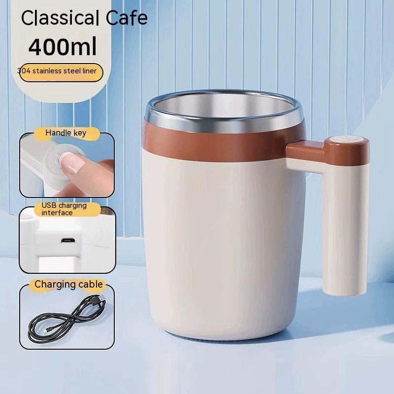 Self-stirring Cup Soy Milk Cup Coffee Cup Rechargeable Portable Shaker Milkshake Household Drinking Tool Milk Cup