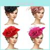 Vintage Feather Hat With Short Brim For Elegant Home Party Decor