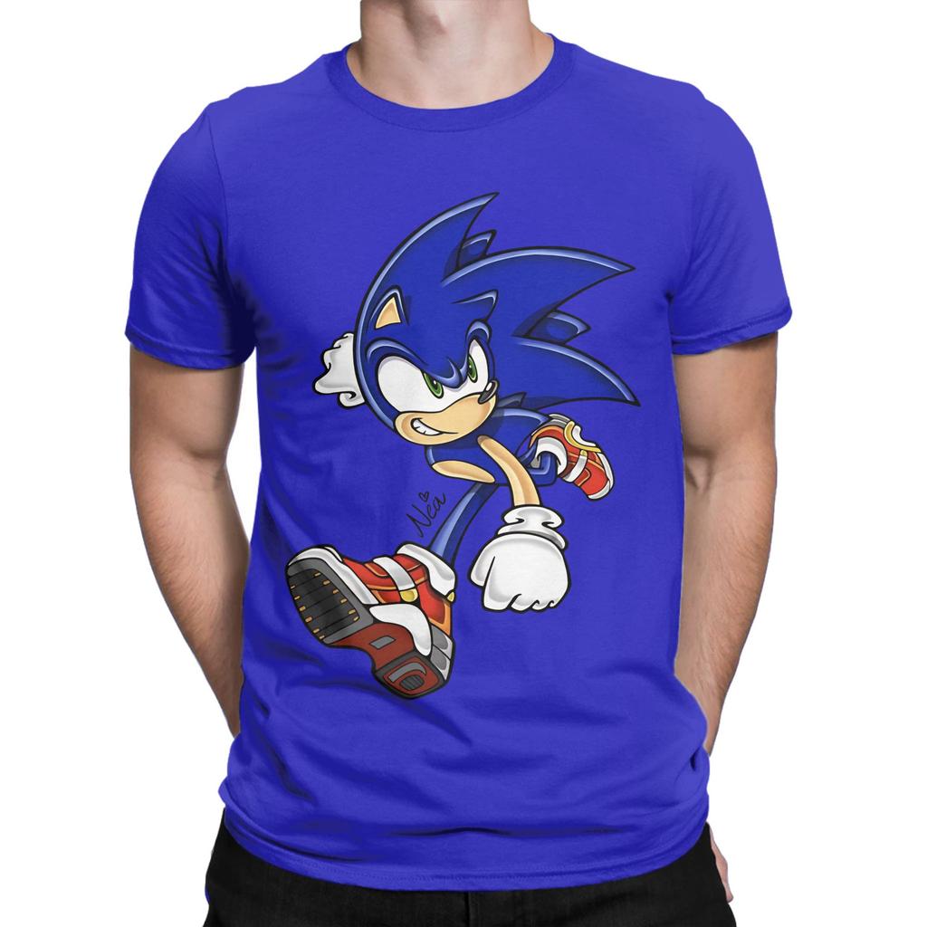 Ssonic Painitng Novelty 100 Cotton TShirt Ssonic The Hedgehog Tops Tees For Unisex
