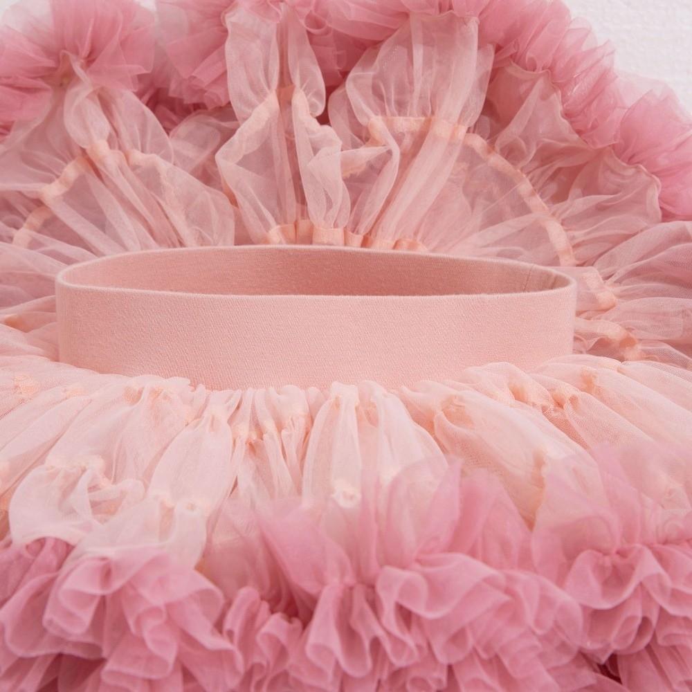 Elastischer Bund Baby-Petticoat Flauschige Lagen Prinzessinnenrock Mädchen Tutu Rock Fotoshooting