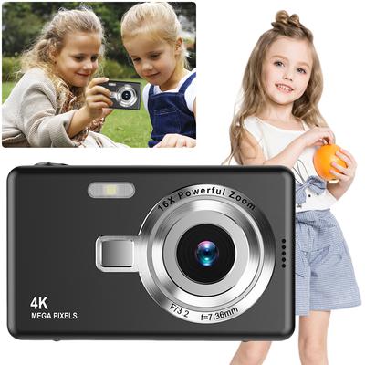 4K HD 1080P Digitalkamera Anti-Shake Autofokus Vlogging-Kamera 2,4 Zoll IPS-Bildschirm Fotokamera für Kinder Erwachsene Anfänger