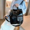 Women's Backpack Vintage Large Capacity Travel Bag Solid Color Single Shoulder Bag Versatile Casual Handbag