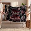 Slipknot Flannel Blanket, Custom Name Text Personalized Soft Throw Blanket Home Decor Gift