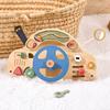Montessori Busy Board Sensory Toys Wooden Steering Wheel Switch Control Board for Children Travel Activities Games Gifts Toy