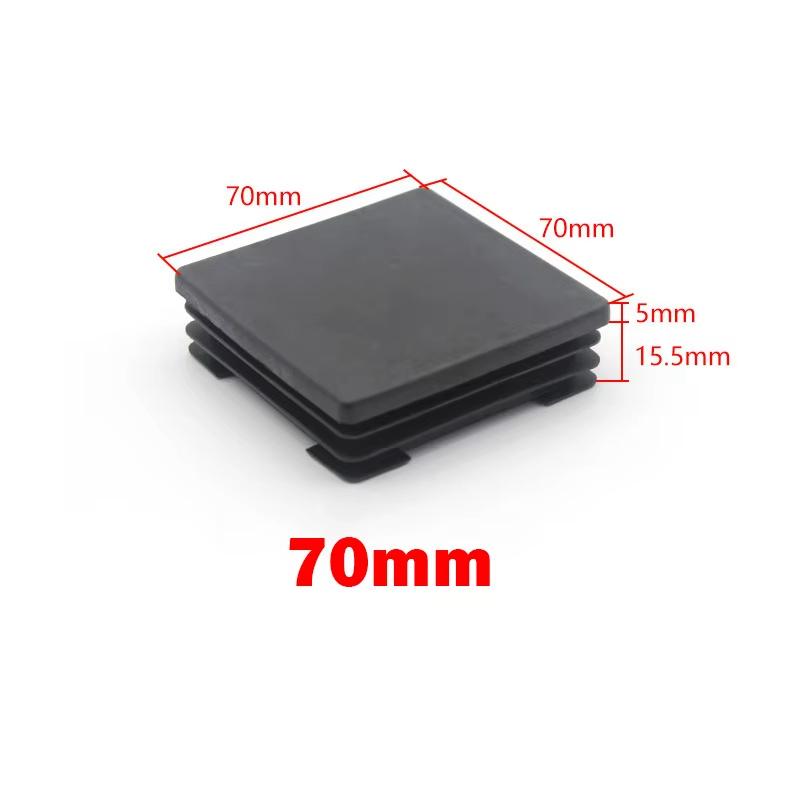 Square Plastic Black Blanking End Caps 13x13mm-120x120mm Inner Plug Cap Furniture Leg Tube Pipe Inserts Plugs Decorative Dust