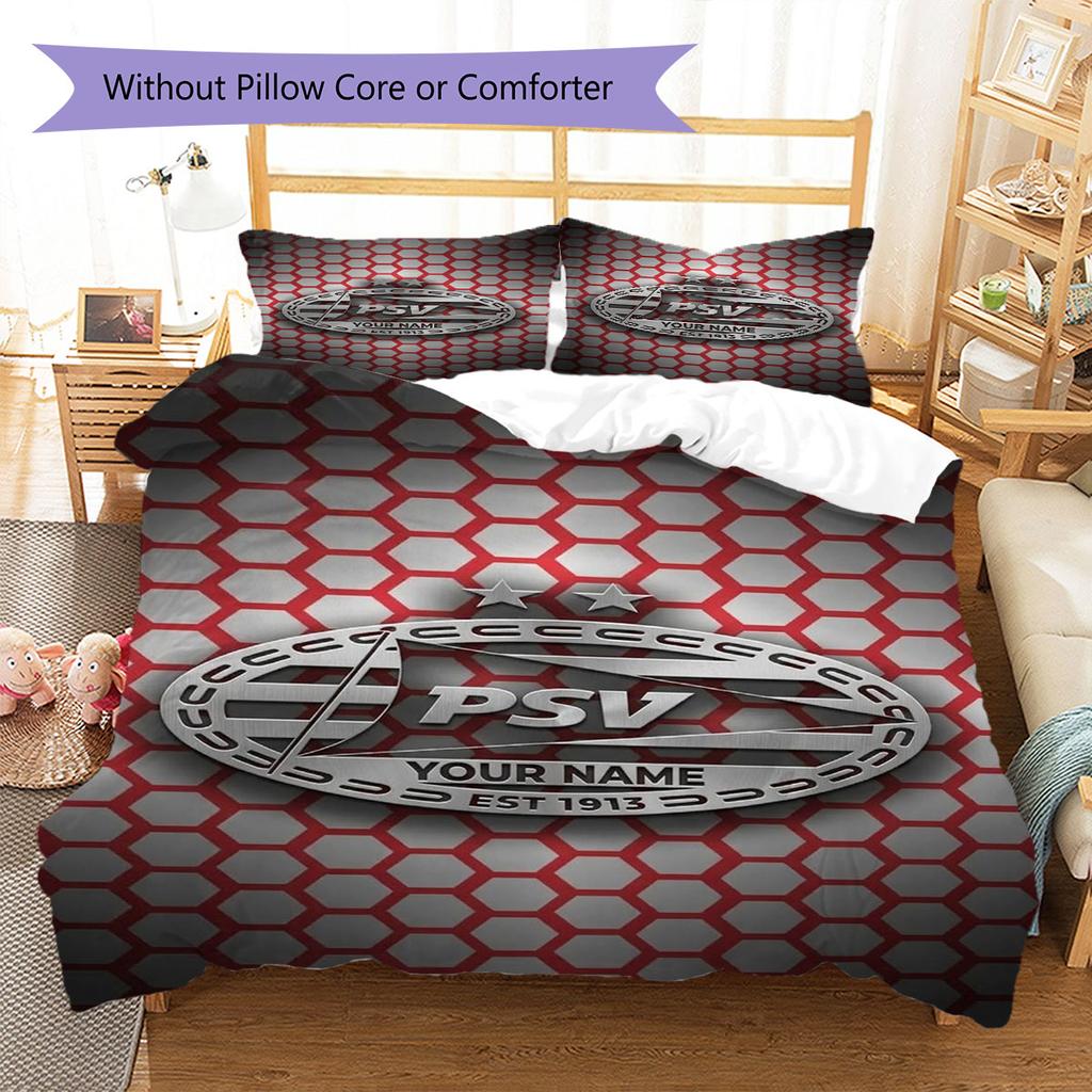 Philips Sport Vereniging Custom Name Pattern Bedding,Quilt Set Quilt Cover Pillowcase Home Birthday Gift(1 * duvet cover + 2 * pillowcase, without cor