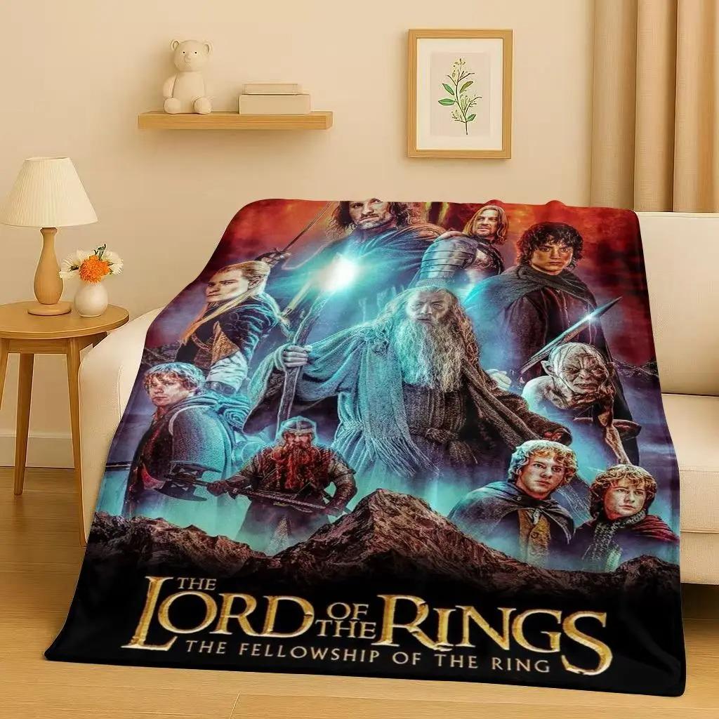 1pcs Classic L-Lord of R-Rings Flannel Blanket Soft and Warm Sofa Cover Home Decor for Teen Boys and Girls Nap Gift