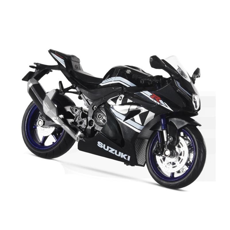 1/12 Suzuki GSX-R1000R Alloy Racing Motorcycle Model Diecast Street Cross-Country Motorcycle Model Simulation Childrens Toy Gift