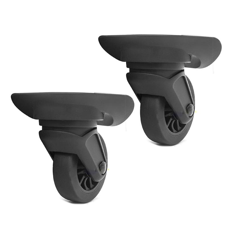 2Pcs Trolley Casters Replacement Heavy Duty Roller Wheel for Luggage Box Suitcase 360 Degree Swivel kit SilentWheel