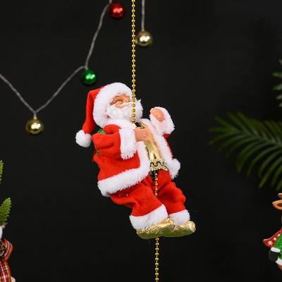 Santa Claus Bead-Climbing Musical Doll Christmas Ornament