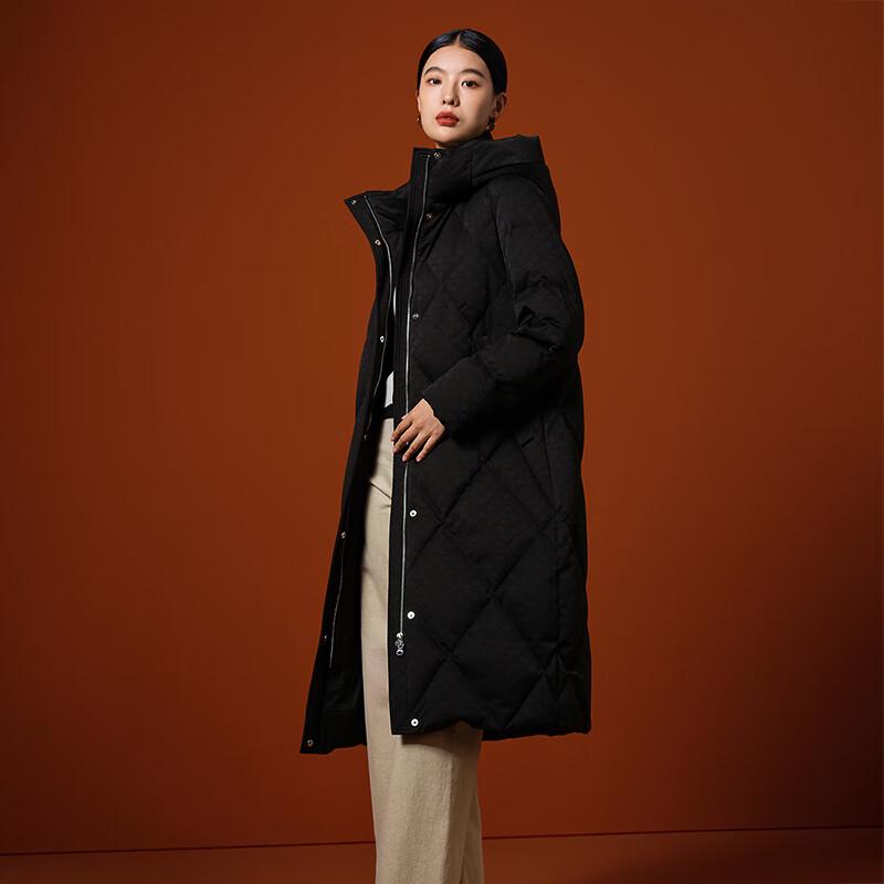 Tanboer Women's Long Hooded Goose Down Jacket TB232866