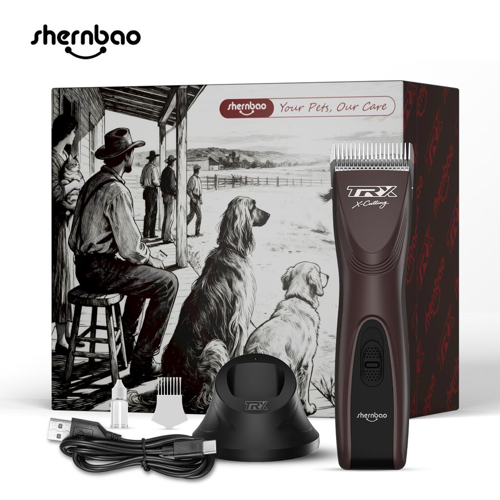 Shernbao Cordless A5 Pet Clipper Dog Clipper Pet Grooming Clipper Ultra-Low Noise Ceramic for Dogs Cats Horses