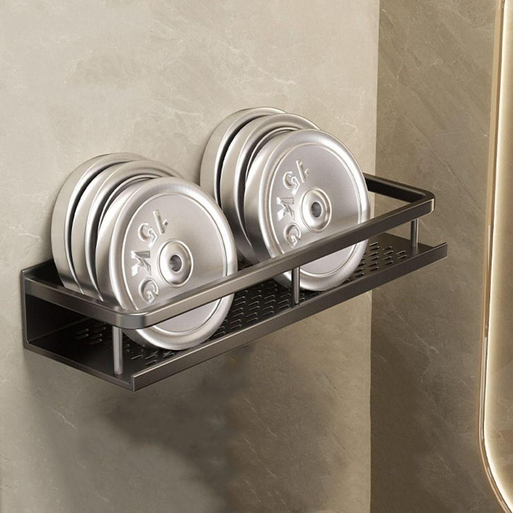 Black Shower Corner Shelves Space Aluminum Toilet Rack Modern Bathroom Shelves for Kitchen
