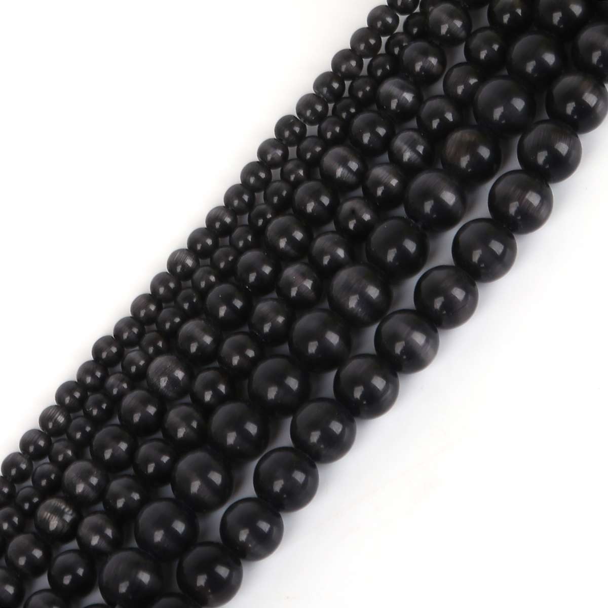 

4-12 мм природний камінь котяче око опал DIY розсипні намистини для виготовлення ювелірних виробів 8mm 50pcs