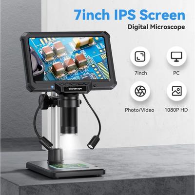 7 Inch 1200X Digital Microscope 16MP HD Soldering Microscope Magnification Coin PCB Circuit Repair Equipment