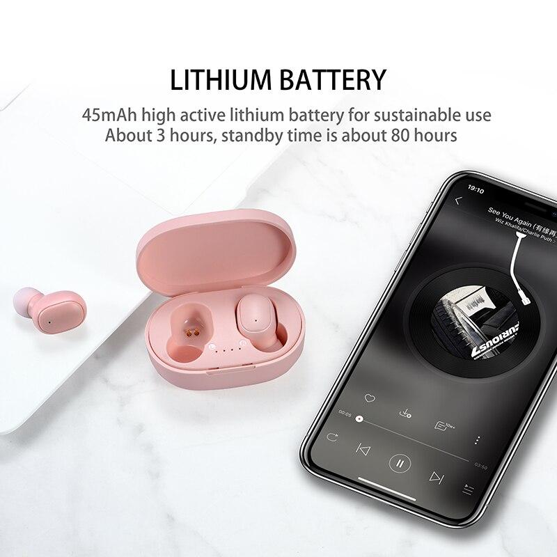 A6S Wireless Bluetooth Earphones HiFi TWS True Headset Noise Cancelling Earphones With Microphone Headphones For iPhone Xiaomi