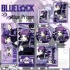 Chaveiro de Emblema Reo Mikage Blue Lock: Conjunto de Mercadorias de Anime Feito por Fãs com Bilhete Holográfico, Cartão Postal e Marcador de Página de Presente.