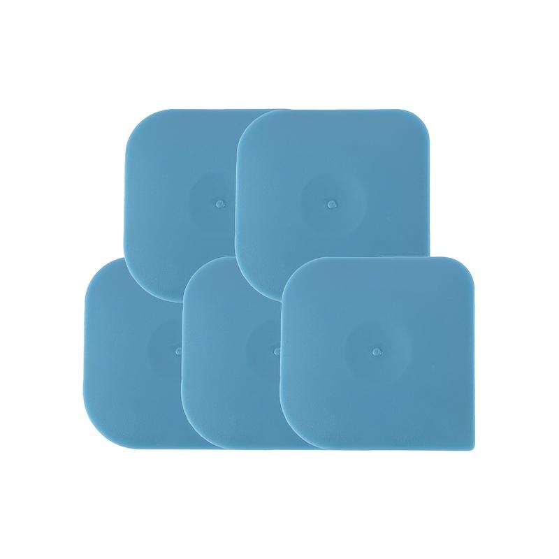 5pcs Pan Scraper and Plate Scraper Tool Set, Nylon Pan Scraper, Food Scraper, Non-Slip Nylon Scraper for Cleaning Grease and Burnt Food синий