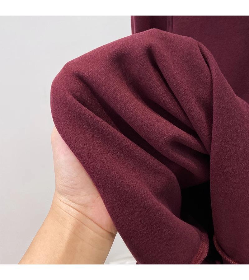 Women's Thickened Double-Sided Fleece Half-Zip Sweatshirt for Autumn and Winter