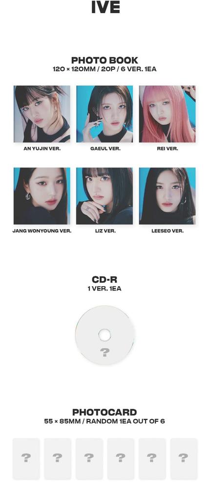 IVE IVE 1st Album Limited Jewel Case Version GAEUL Cover Mini Folded Poster On Sealed I've CD+1p Pack+20p PhotoBook+1p PhotoCard+Tracking