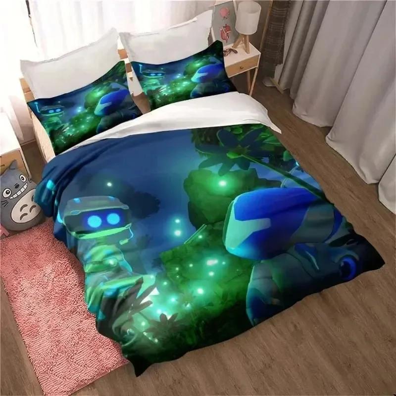 Astro Bot Niedliche Cartoon Bettwäsche Set Bettbezug Set Einzelbett Doppelbett Kingsize Bett Set Erwachsene Jungen Schlafzimmer Bettbezug Kissenbezug