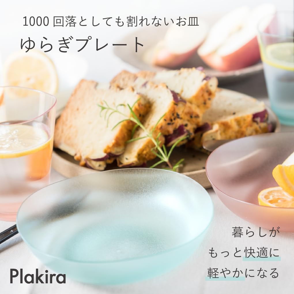 IJ Unbreakable All-Purpose Bowls and Lunch Plates, Set of 2, 21cm x 2, Dishwasher Safe, Made in Japan, Perfect for Home Parties, Outdoor Activities,