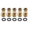 Messing Schlauchhahn Adapter Set 5 Stück Außengewinde 12mm Anschluss 12 Extern Schnell
