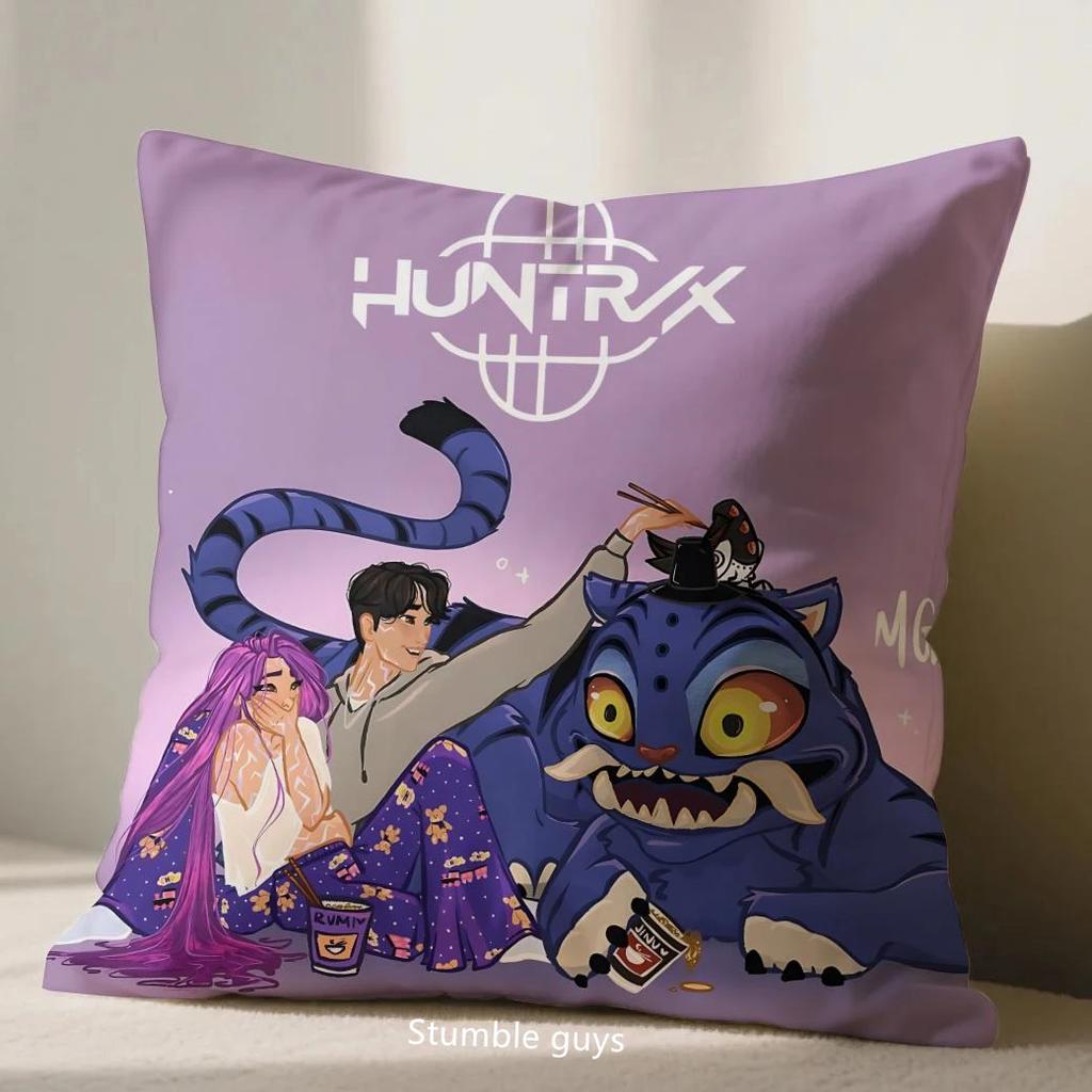 Kpop Sofa 45X45cm Pillowcase Anime Demon Hunters Cushion Cover Soft Touch