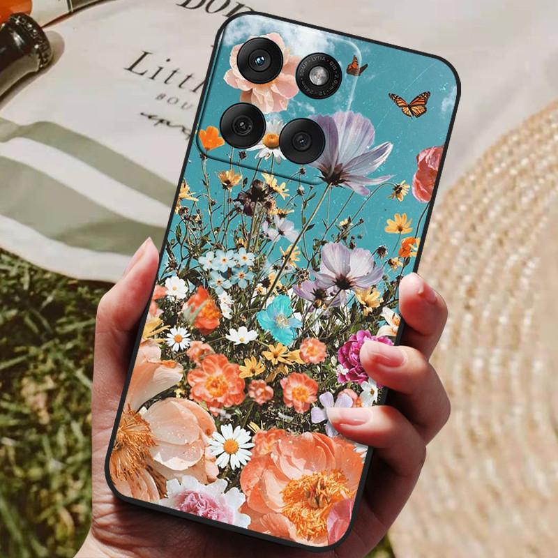 Etui do Motorola Edge 70 5G Modne Czarne Silikonowe Miękkie TPU Etui na Telefon do Motorola Moto X70 Air 5G 2025 Pokrowiec Tylny Etui Funda