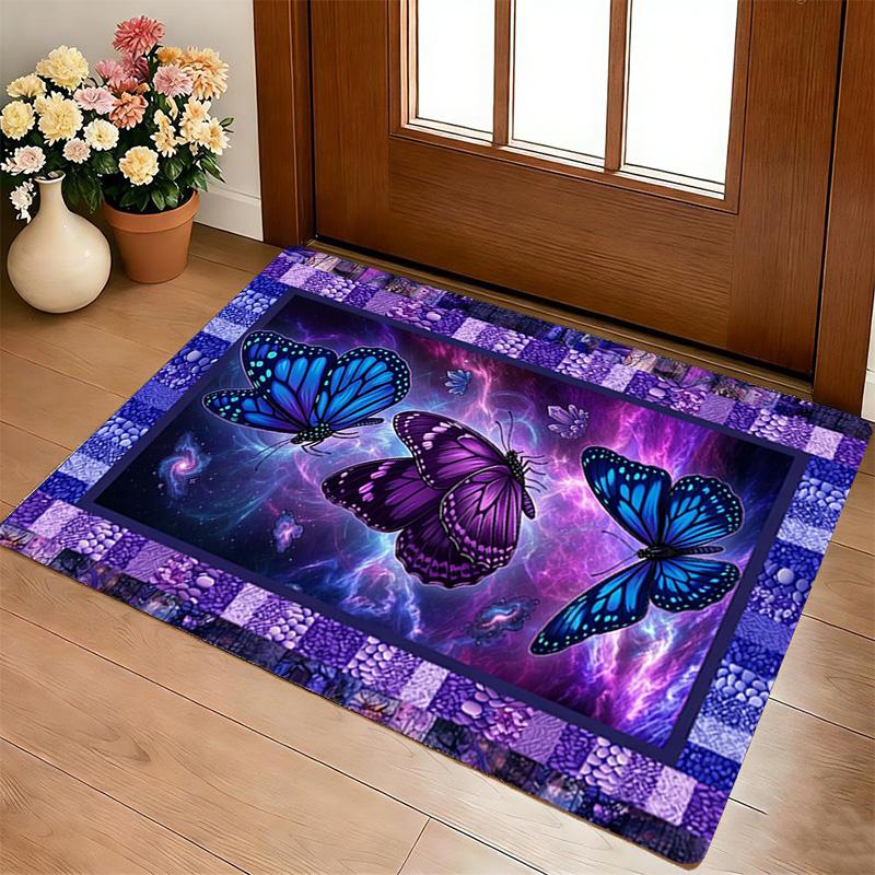 Butterfly Art Living Room Nonslip Area Rug Soft Carpet For Bedroom Game Playroom Sofa Office Home Decor Doormat Christmas Gift C92911